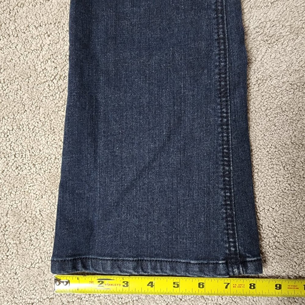 Democracy Women's Revolution Boot Jeans Blue Mid Rise Dark Wash Stretch Size 4 - Picture 8 of 8